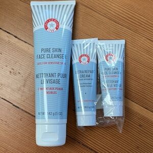 First Aid Beauty Blue and White Skincare Trio
